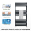 Bathroom Towel Radiator Black Designer Flat Panel Rail Heater Rads 1000x450mm