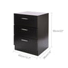 Modern Bedside Table Cabinet Chest of Drawers Nightstand 3 Tier Drawers Bedroom