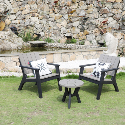 Outsunny 3pc Patio Bistro Set Outdoor Garden Furniture Set w/ Table and Chairs