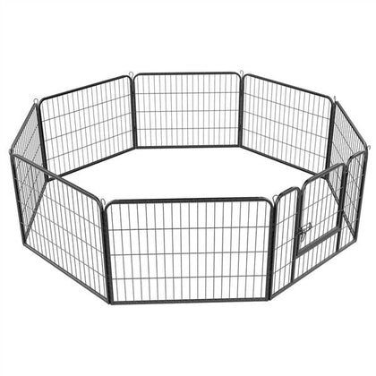 Dog Playpen 8 Panel Foldable Pet Puppy Pen Rabbit Play Fence Indoor Outdoor 60cm