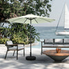 Mondeer 2.7M/3M Garden Parasol Umbrella Round Sun Shade Crank Tilt Red/Beige