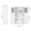 Bathroom Storage Cabinet Floor Standing Cabinet Cupboard with Door Storage Units