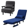 Occasional Sofa Bed Folding Futon Chair with Pillow Wheels Single Sleeper Guest
