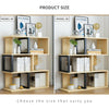 Modern Wood Bookcase Bookshelf S Shape 3 Tier Shelves Free Standing Storage Unit