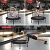 40'' Foldable Fitness Trampoline Rebounder Mini Exercise Gym Handle Indoor Sport