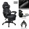 Executive Racing Gaming Chair Swivel Office Computer Ergonomic Recliner PU Black