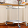 2/3/4 Tier Rolling Kitchen Trolley Island w/ Wheels Stainless Steel Storage Cart