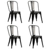 2/4x Industrial Tolix Dining Chair Stacking Kitchen Bistro Cafe Chairs Metal