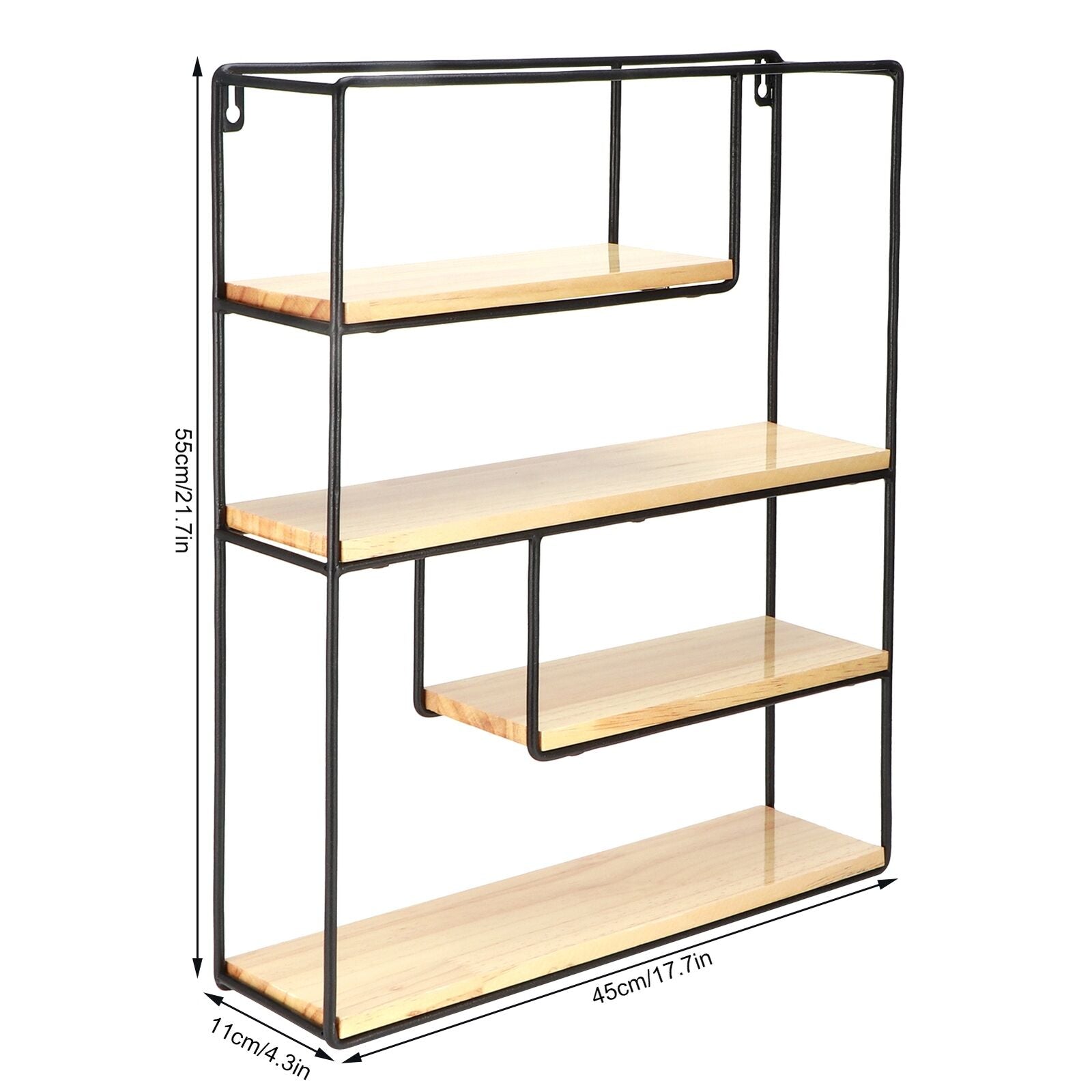 Industrial Shelf Wall Mounted Shelving Storage Bookshelf Plant Display Rack Unit