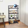 Foldable Storage Shelves Ladder Bookshelf Industrial Bookcase Vintage Gray