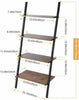 Industrial Ladder Bookshelf Shelving Unit 4 Tier Display Stand Wall Rack Storage