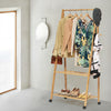 Wooden Clothes Rail Scarf Cap Hanging Garment Coat Rack Heavy Duty Rolling Stand