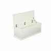 NEW! White Wooden Storage Chest Ottoman Blanket Box Toy Chest Trunk