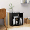 Rolling Cabinet High Gloss Black 60 x 45 x 60 cm Chipboard Organiser Furniture