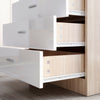 Chest Of 4 Drawers Bedroom Storage Cabinet Home Furniture White&Oak High Gloss