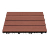 11x Composite Decking Boards WPC Garden Interlocking Tiles Balcony Patio Floor