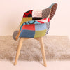 Tulip Patchwork TUB Fabric Armchair Dining Lounge Chair Seat Vintage Retro Home