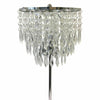 Modern Chrome Acrylic Crystal Jewelled Table Lamp or Bedside Light