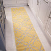Mustard Trellis Outdoor Rug | Washable Flatweave Rug | Moroccan Garden Patio Mat