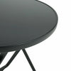 Patio Bistro Black Round Coffee Table Folding Dining Table Outdoor Indoor Garden