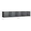 Grey High Gloss Shelving Unit Wooden Wall Shelf Small Ornament Display Shelves