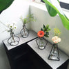 Creative Art Style Retro Iron Line Flowers Vase Metal Plant Holder -