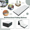 Tri Folding Foam Mattress Portable Floor Foam Mattress Topper w/ Bamboo Fiber
