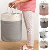 Woven Cotton Rope Laundry Basket Blanket Toys Storage Hamper Folding Clothes Bin