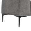 Modern Grey L-Shaped Corner Sofa 2 Seater Armchair Couch With Footstool Relaxing