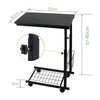 4 Styles Adjustable Sofa Side End Coffee Table On Wheels Laptop Notebook Desk UK