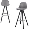 1x Barstool Breakfast stool Metal+leather Counter Bar Chair Faux Bar Stool