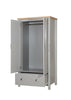 Eaton Grey 2 Door Double Wardrobe 1 Drawer Bedroom Furniture Storage Cupboard