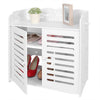 2 Doors Shoe Storage Cabinet Cupboard Footwear Rack Stand Organizer Unit Wooden