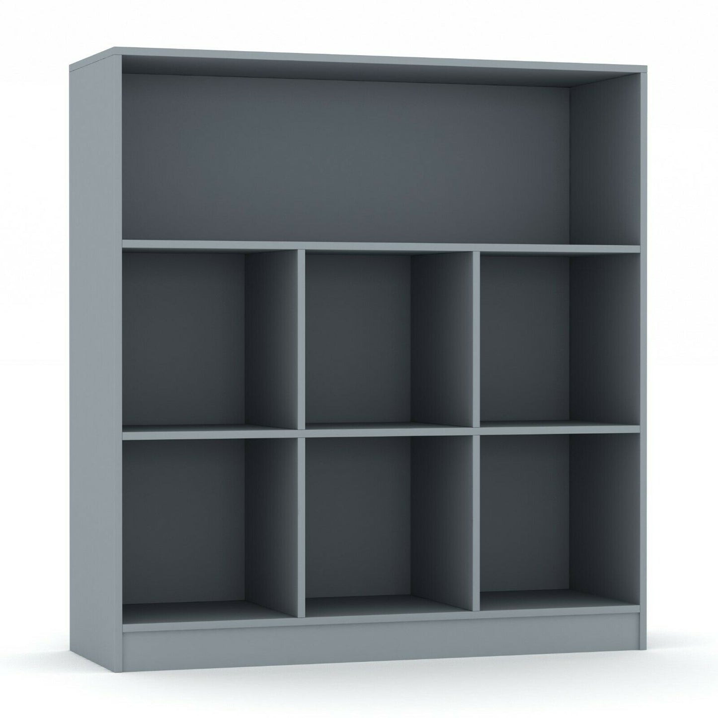 Tall Wide Wooden 7 Cube Bookcase Shelving Display Storage Unit Cabinet Shelves
