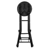 Foldable Guitar Playing High Stool Footstool Black with Guitar Rack