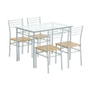 Glass Dining Table and Chairs 4 Seater Room Kitchen furniture Dining Set UK