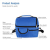 Double Deck Insulated Lunch Box Removable Shoulder Strap for Men /Women/Kids UK
