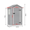 Plastic Garden Shed with Door Window Lockable Outdoor Tools Storage Shelter Hut