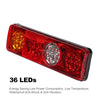 Pair 12V Rear Tail Brake Lights Lamp Function Trailer Caravan Truck Lorry 36 LED