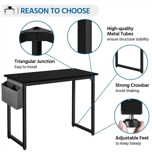 Office Desk Study Writing Desk PC Laptop Computer Desk Home Workstation