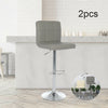 2x Breakfast Bar Stools Cushioned Seat Swivel Gas Lift Foot Rest Kitchen Counter