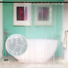 Bathroom Clear Curtain Extra Long Eco-Friendly Washable Shower Curtain 180x180cm