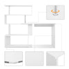 Mondeer L Shaped Computer Desk Corner Desk 360 Degree Rotatable Shelve White