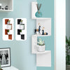 3/5 Tier Corner Shelf Floating Wall Shelves Storage Display Bookcase Home Decor