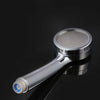 Chrome jet Water Shower Head Super Low Pressure Boosting Bath Saving Pinhole Abs