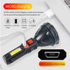 LED Flashlight USB Rechargeable Tactical Light Super Bright Lamp for Camping