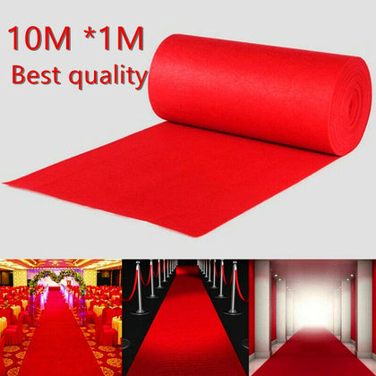 32ft Large Red Carpet Wedding Aisle Floor Runner Hollywood Party Decoration UK