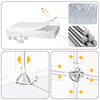 Mondeer 12 Cube DIY Plastic Shoe Storage Cabinet Boxes Cupboard Organizer White