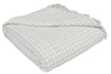 Reversible Soft Check Cotton Large Throw for Settees Sofa Bed,150 x 200cm- Ivory