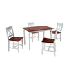 3 Colours Solid Wooden Dining Table and Chairs Bench Set Kitchen Home Furniture